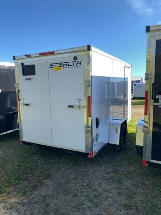 New 2027 Stealth Trailers 6X12 WHITE 6' Cargo / Enclosed Trailer