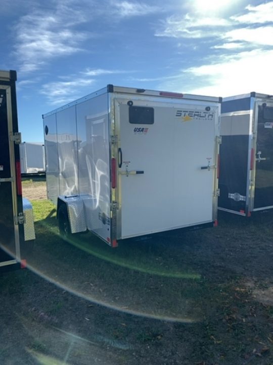 New 2027 Stealth Trailers 6X12 WHITE 6' Cargo / Enclosed Trailer