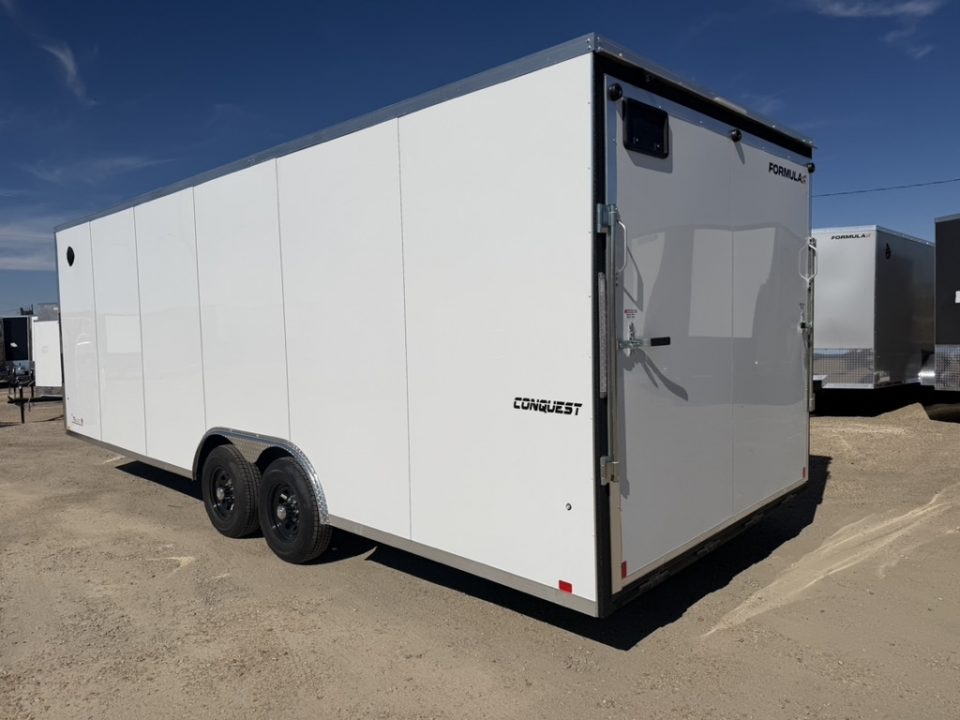 New 2027 Formula Trailers 8.5X24 CONQUEST ENCLOSED SE FLAT TOP VNOSE 10K WITH RAMP