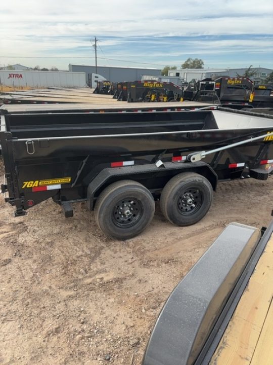 New 2027 Big Tex Trailers 7X14 HEAVY DUTY TELESCOPIC DUMP TRAILER 15.4K W/SLIDE IN RAMP