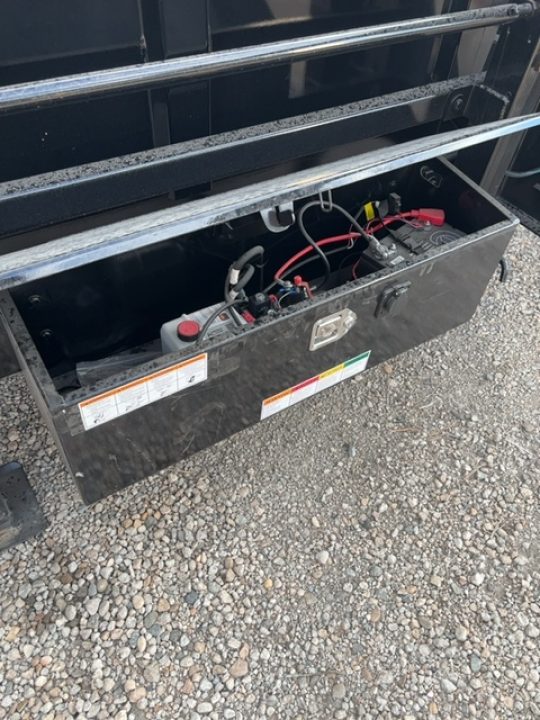 New 2027 Big Tex Trailers 7X14 HEAVY DUTY TANDEM AXLE GOOSENECK DUMP TRAILER 15.9K W/SLIDE IN RAMPS