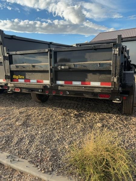 New 2027 Big Tex Trailers 7X14 HEAVY DUTY TANDEM AXLE GOOSENECK DUMP TRAILER 15.9K W/SLIDE IN RAMPS