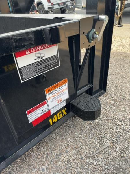 New 2027 Big Tex Trailers 7X14 HEAVY DUTY TANDEM AXLE GOOSENECK DUMP TRAILER 15.9K W/SLIDE IN RAMPS