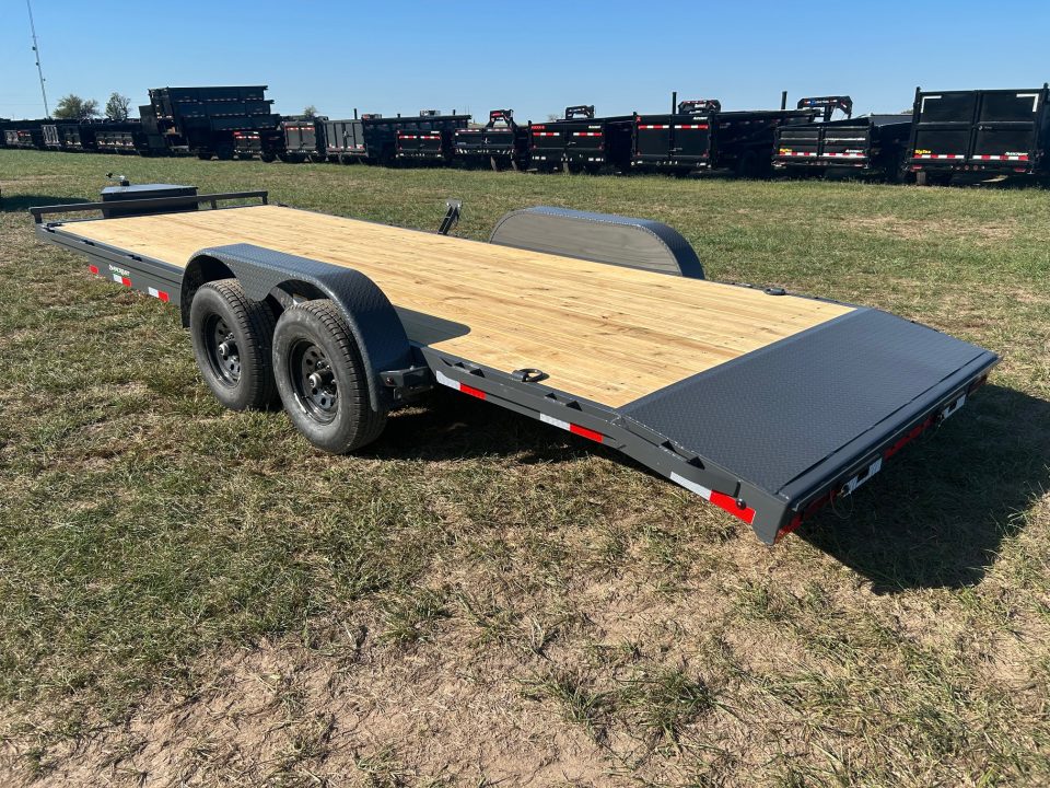 New 2027 Lamar 83x22 Tandem 10K Carhauler w/ Toolbox & Slide In Ramps