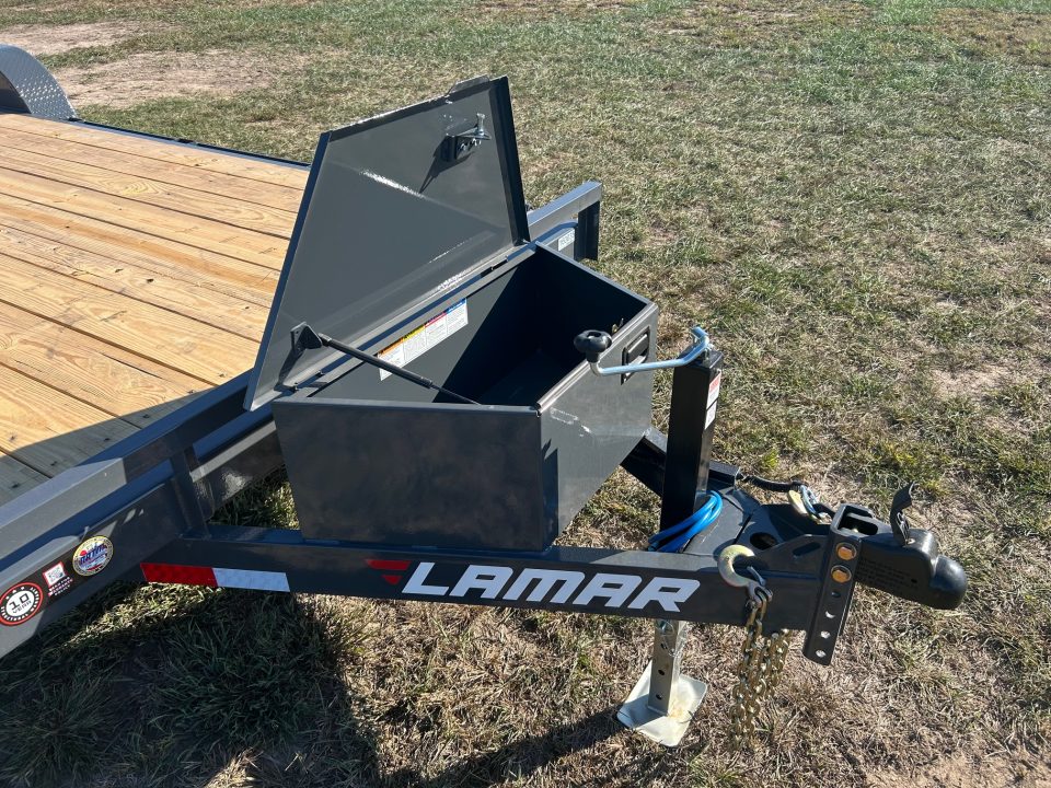New 2027 Lamar 83x22 Tandem 10K Carhauler w/ Toolbox & Slide In Ramps
