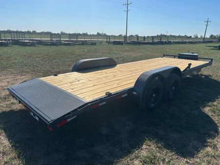 New 2027 Lamar 83x22 Tandem 10K Carhauler w/ Toolbox & Slide In Ramps