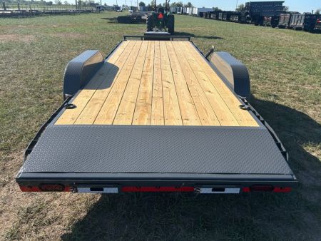 New 2027 Lamar 83x22 Tandem 10K Carhauler w/ Toolbox & Slide In Ramps