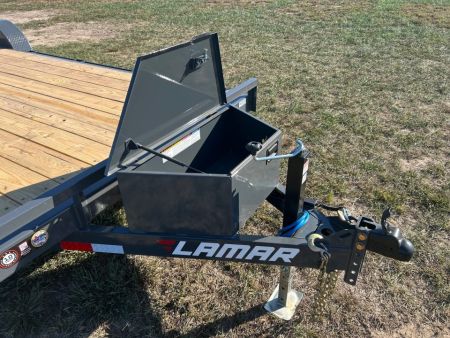 New 2027 Lamar 83x22 Tandem 10K Carhauler w/ Toolbox & Slide In Ramps