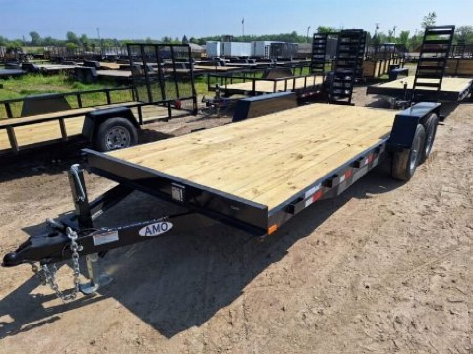 New 2027 AMO AMO 82"X18' SKID 10K Equipment Trailer Equipment Trailer