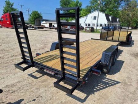 New 2027 AMO AMO 82"X20' SKID 10K Equipment Trailer Equipment Trailer