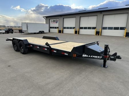 New 2027 Hillcrest Black-Gray 82 x16'+6' 15.4k Partial Tilt Trailer