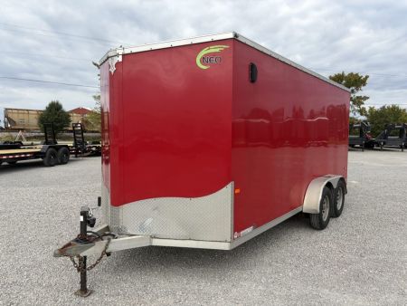 Used 2019 USED NEO TRAILERS NAV167TF6 (7' X 16') 7K V-Nose Cargo / Enclosed Trailer