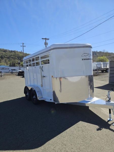 New SALE! STOCK TRAILER 2027 Thuro-Bilt Wrangler 2 HORSE LIVESTOCK TRAILER