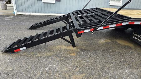 New Quality Trailers Pro-H Flatbed Trailer 25,000 GVWR / 25' / Pop-Up Dove Tail