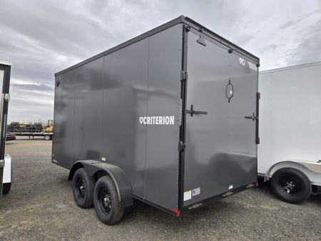 New 2026 Criterion 7X14 FLAT TOP VNOSE CARGO TRAILER W/REAR RAMP DOOR
