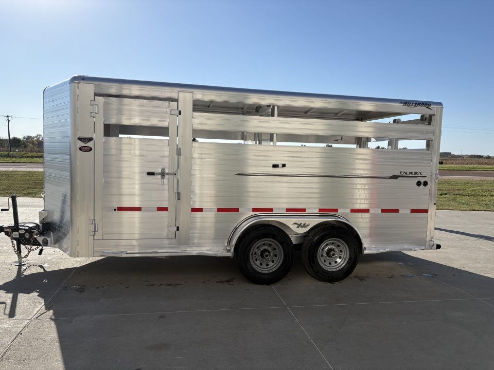 New 2027 Hillsboro 7x16 Livestock Trailer 7k axles