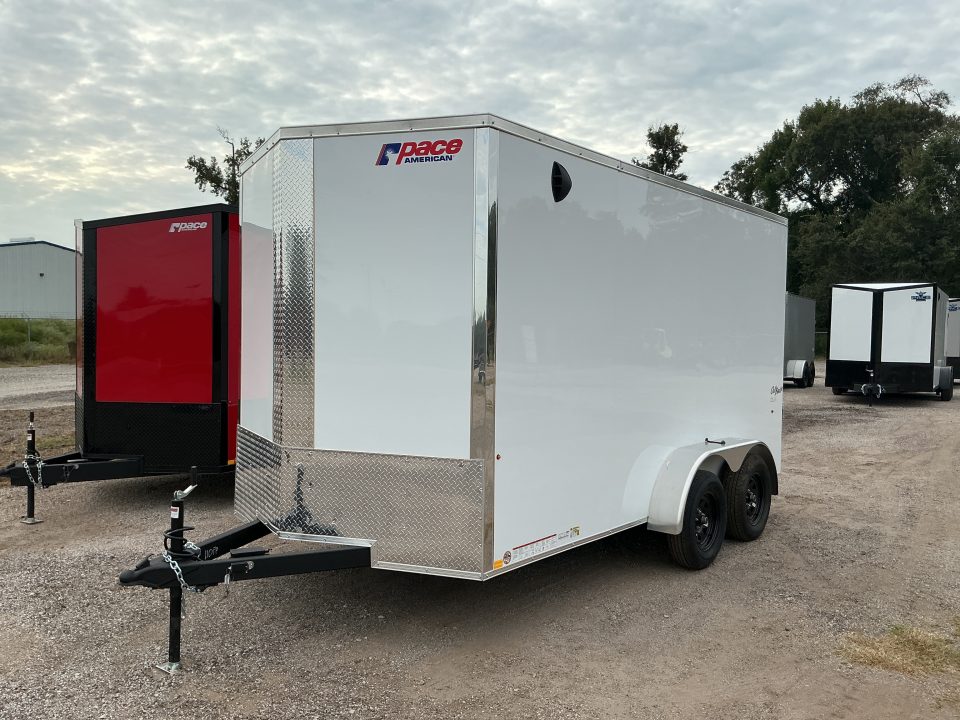 New 7 x 14 Outback DLX Flat Top V-Nose 7K STANDARD INTERIOR HEIGHT IS 7'0"