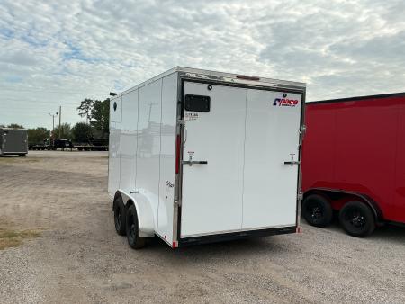 New 7 x 14 Outback DLX Flat Top V-Nose 7K STANDARD INTERIOR HEIGHT IS 7'0"