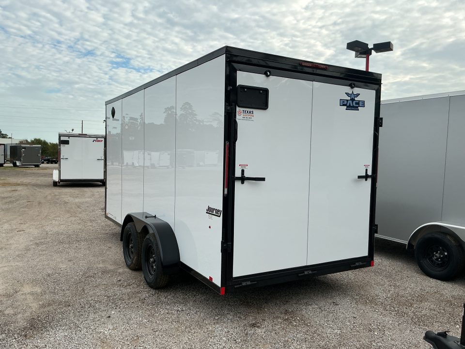New 7 x 16 Journey SE Flat Top Sloped V-Nose 7K STANDARD INTERIOR HEIGHT IS 7'0"