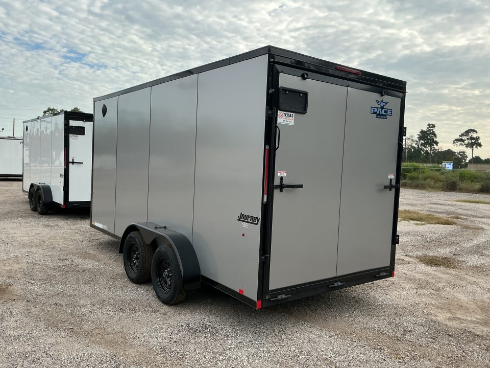New 7 x 16 Journey SE Flat Top Sloped V-Nose 7K STANDARD INTERIOR HEIGHT IS 7'0"