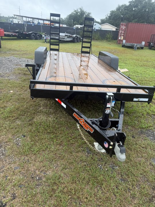New 2027 Down 2 Earth DTE8218ER52B Equipment Trailer; 82X18; Stand Up Ramps