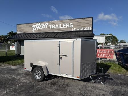 New 2027 Covered Wagon Trailers 5X10 SA SIDE DOOR, POLYCORE CHAMPAGNE COL Cargo / Enclosed Trailer