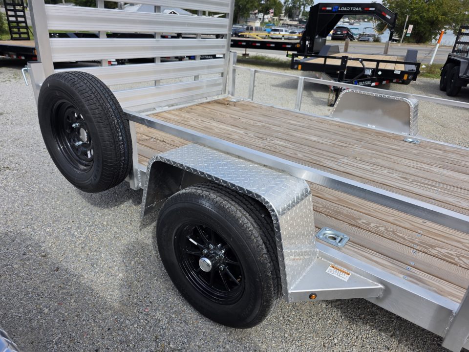 New 2026 Stealth Trailers ALUMINUM 7X14 OPEN *BRAKES* ALUMINUM WHEELS SPARE TIRE 7 X 14 Utility Trailer