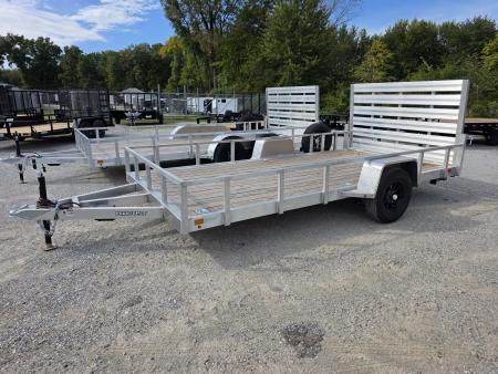 New 2026 Stealth Trailers ALUMINUM 7X14 OPEN *BRAKES* ALUMINUM WHEELS SPARE TIRE 7 X 14 Utility Trailer