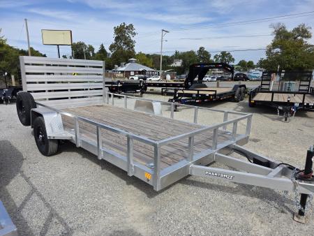 New 2026 Stealth Trailers ALUMINUM 7X14 OPEN *BRAKES* ALUMINUM WHEELS SPARE TIRE 7 X 14 Utility Trailer