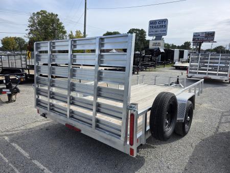 New 2026 Stealth Trailers ALUMINUM 7X14 OPEN *BRAKES* ALUMINUM WHEELS SPARE TIRE 7 X 14 Utility Trailer