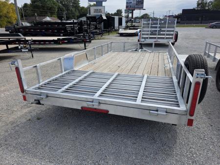 New 2026 Stealth Trailers ALUMINUM 7X14 OPEN *BRAKES* ALUMINUM WHEELS SPARE TIRE 7 X 14 Utility Trailer