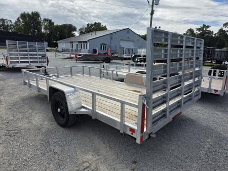 New 2026 Stealth Trailers ALUMINUM 7X14 OPEN *BRAKES* ALUMINUM WHEELS SPARE TIRE 7 X 14 Utility Trailer