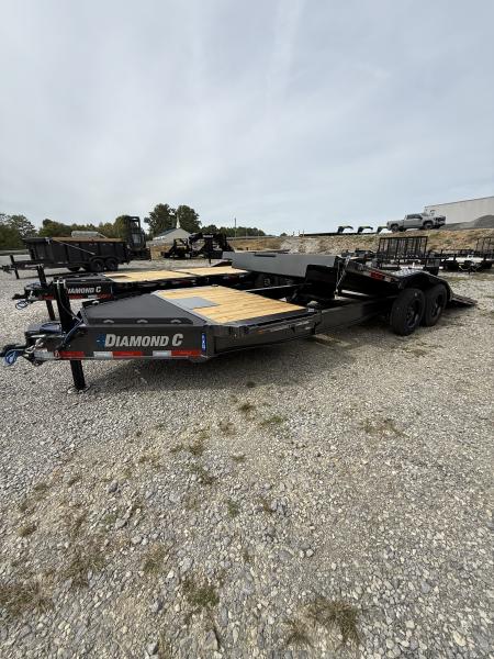 New 2027 Diamond C HXD 208 22’ Tilt Trailer, HYD JACK, 102” WIDE, DRIVE OVER FENDERS, ABS BRAKES, WINCH PLATE/BED ROLLER