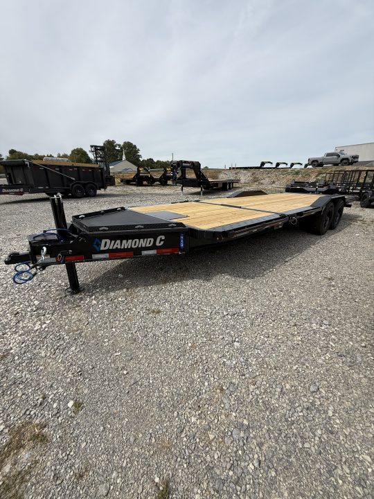 New 2027 Diamond C HXD 210 24’ Tilt Trailer, 23K GVWR, HYD JACK, ABS BRAKES, WINCH PLATE/BED ROLLER
