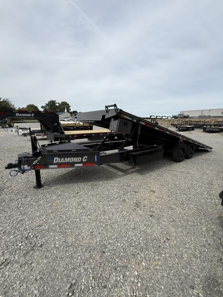 New 2027 Diamond C DET 210 24’ Tilt Trailer, 23K GVWR, 12K POP UP WINCH, ABS BRAKES, HYD JACK