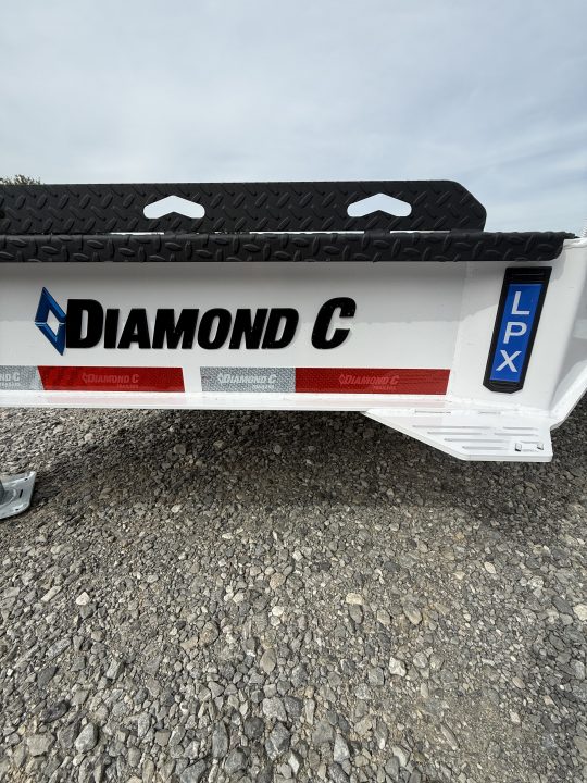 New 2027 Diamond C LPX 207 20’ Equipment Trailer, HEAVY DUTY KNEE RAMPS, 2 SPD JACK, 15.5K GVWR