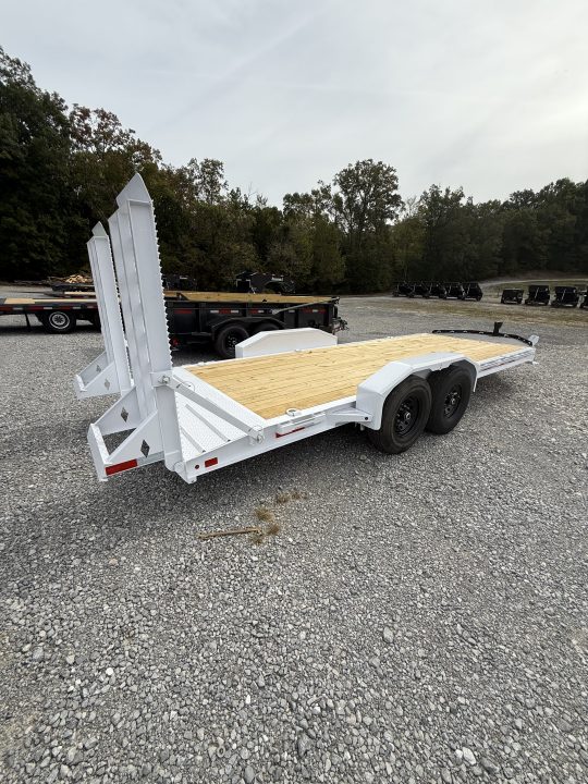 New 2027 Diamond C LPX 207 20’ Equipment Trailer, HEAVY DUTY KNEE RAMPS, 2 SPD JACK, 15.5K GVWR