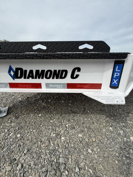 New 2027 Diamond C LPX 207 20’ Equipment Trailer, HEAVY DUTY KNEE RAMPS, 2 SPD JACK, 15.5K GVWR