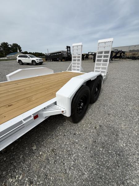 New 2027 Diamond C LPX 207 20’ Equipment Trailer, HEAVY DUTY KNEE RAMPS, 2 SPD JACK, 15.5K GVWR