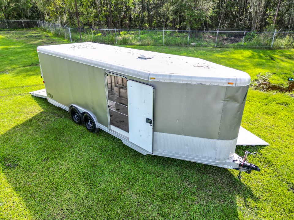 Used 2005 8.5X20 Featherlite SNOWBOBILE TRAILER
