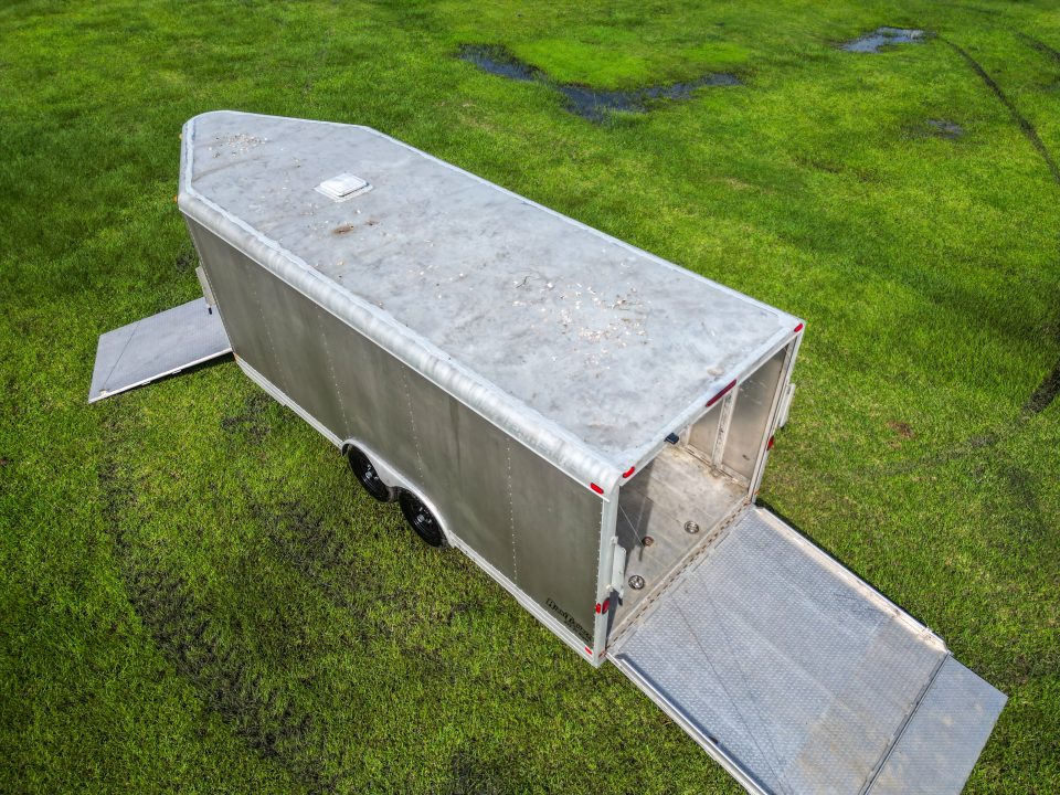 Used 2005 8.5X20 Featherlite SNOWBOBILE TRAILER
