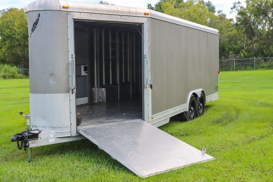 Used 2005 8.5X20 Featherlite SNOWBOBILE TRAILER