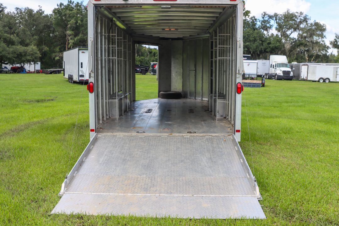 Used 2005 8.5X20 Featherlite SNOWBOBILE TRAILER