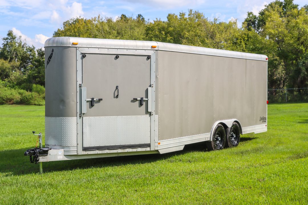 Used 2005 8.5X20 Featherlite SNOWBOBILE TRAILER