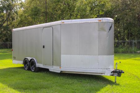 Used 2005 8.5X20 Featherlite SNOWBOBILE TRAILER