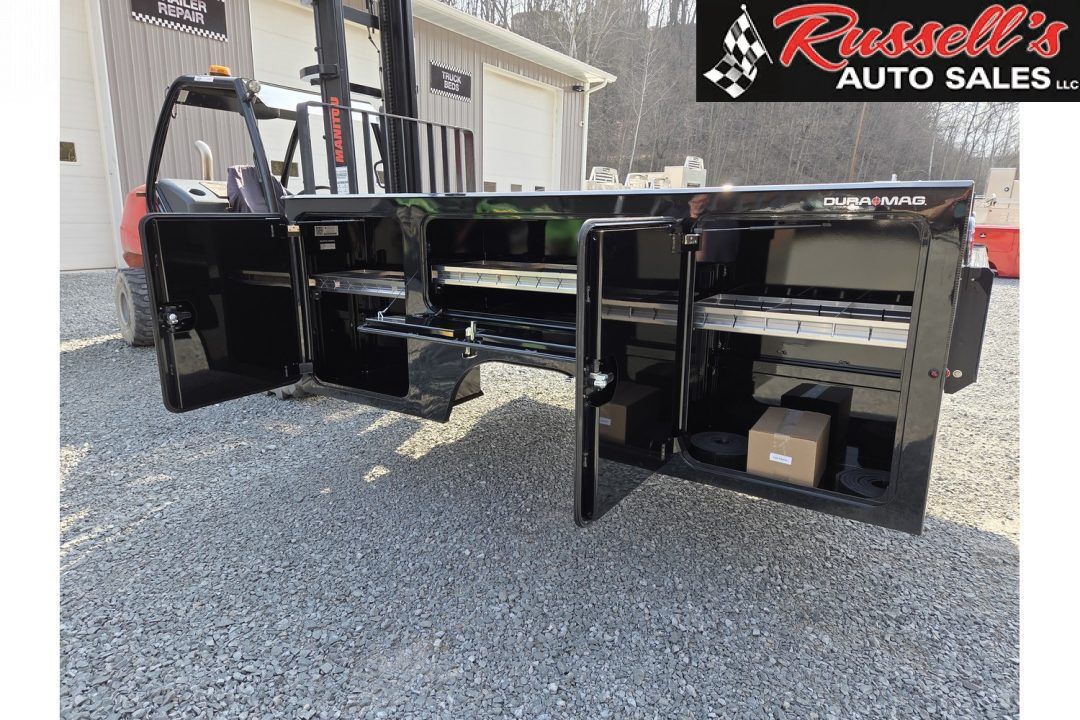 New DuraMag S-Series Aluminum Service Body 60"ca Cab and Chassis DRW Gloss Black Service Bodies