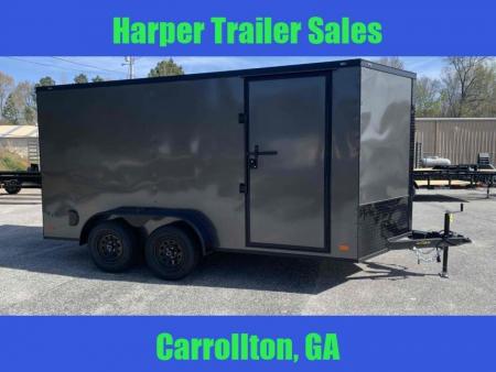 New 2027 COVERED WAGON 7X14 TANDEM AXLE ENCLOSED TRAILER WITH BLACKOUT PACKAGE