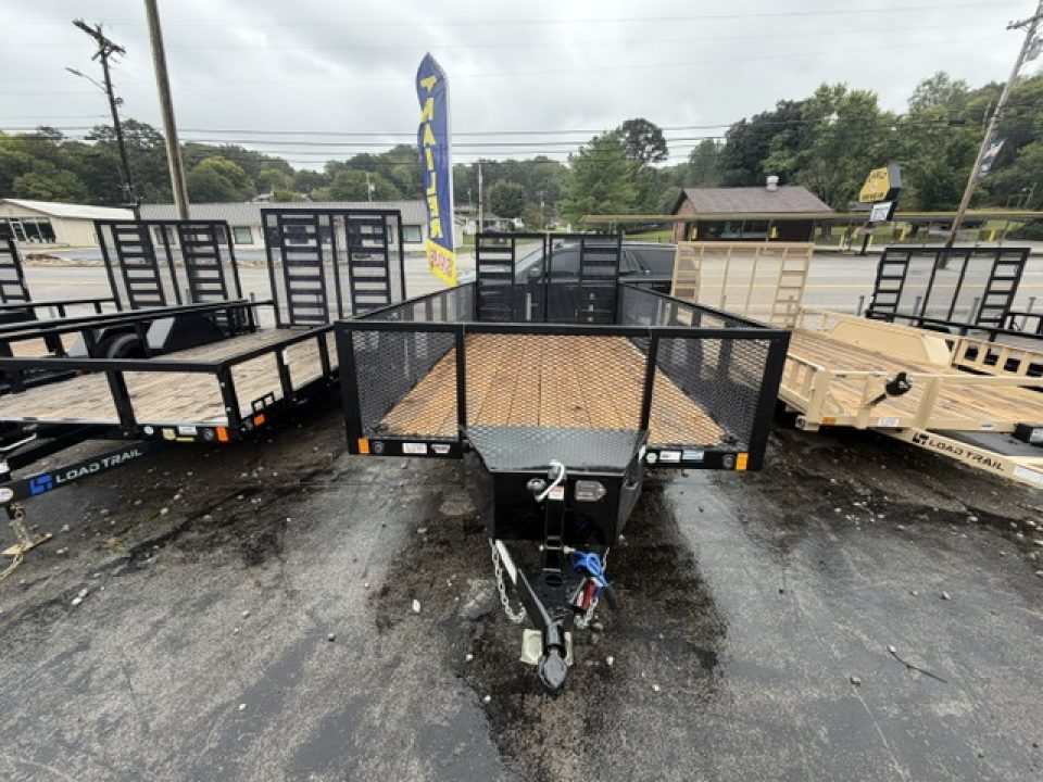 New Load Trail Utility 83x14 7K Black W/ HD Gate Ramp Gate and 24" Mesh Sides
