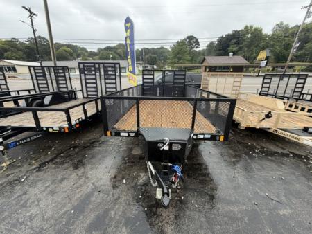 New Load Trail Utility 83x14 7K Black W/ HD Gate Ramp Gate and 24" Mesh Sides