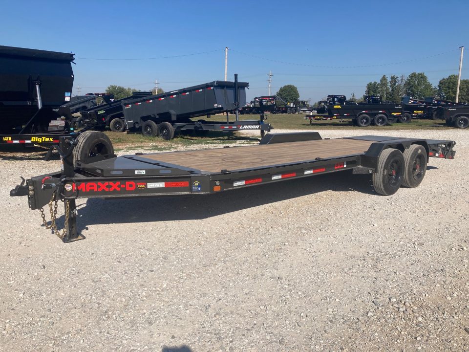 New 2027 MAXX-D 83X22 TANDEM 17.5K EQUIPMENT W/ 4' DOVE, MAX RAMPS & LARGE TOOLBOX Equipment Trailer